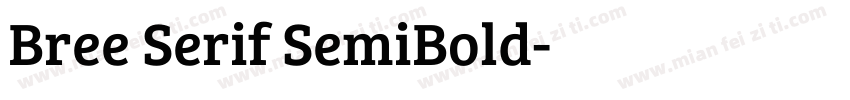 Bree Serif SemiBold字体转换